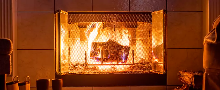 Mendota Hearth Landscape Fireplace Installation in Belmont, Massachusetts