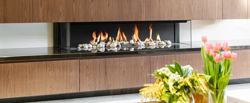 Double-height Fireplace Design Refurbishment in Belmont, Massachusetts