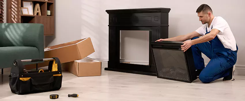 Old Rusted Metal Fireplace Repair And Replacement in Belmont, MA