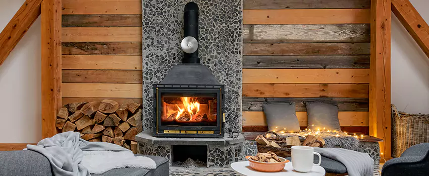 Thelin Hearth Products Direct Vent Gas Stove Fireplace Inspection in Belmont, Massachusetts